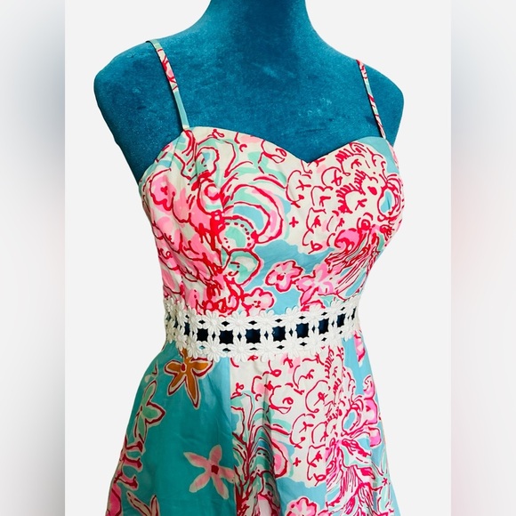 Lilly Pulitzer Pink and Blue Floral Dress - Picture 2 of 14